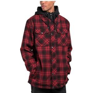 Zumiez Empyre Men's Traversed 10K Snowboard Jacket Size S Red & Black Plaid 2024